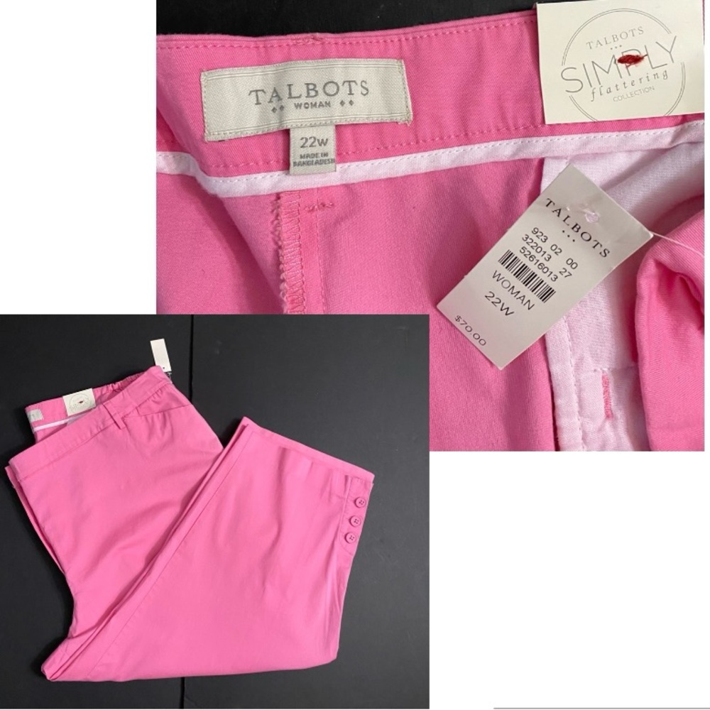 Talbots Simply Flattering Collection Skimmer Capri Women’s size 22W Pink